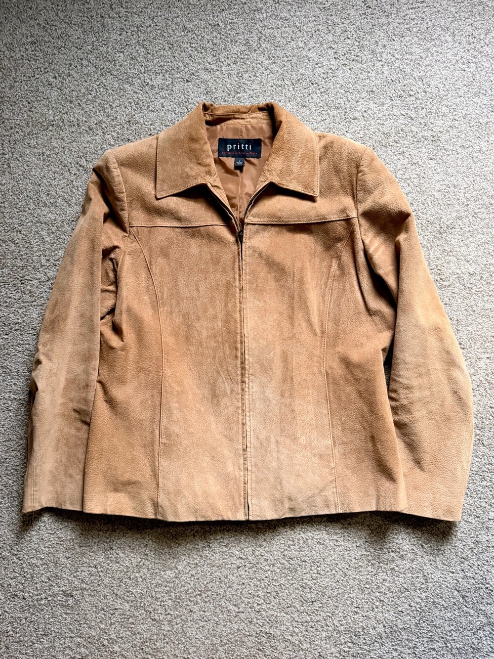 Suede Zip-Front Women's Jacket